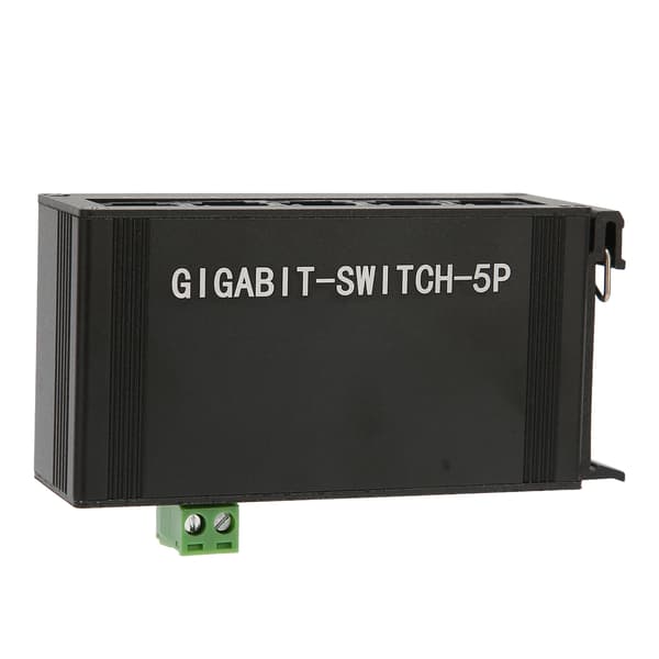 5-portars Gigabit Ethernet-switch Full Duplex 10 100 1000M Datornätverksswitchar i aluminiumlegering US-kontakt 100-240V