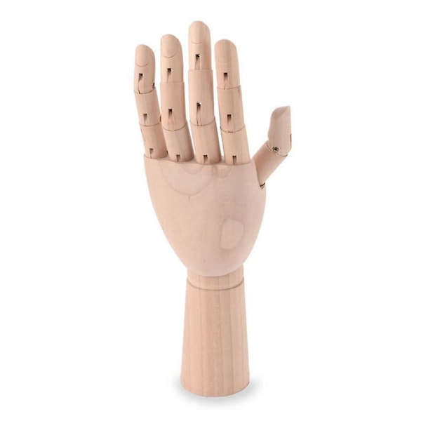 Skissbar Trämodell av Kvinnlig Vänster Hand (25cm)