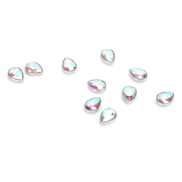 10 st Rhinestones Patchable Stylish Bright Edged Claw Rhinestone för DIY Hand‑Made DekorationAB Färg