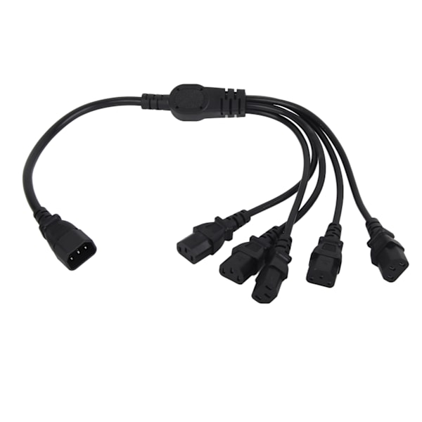 UPS PDU C14 til 5 X C13 strømadapterkabel han til hun 10A 250V Y splitter strømadapterkabel 1,6 fod