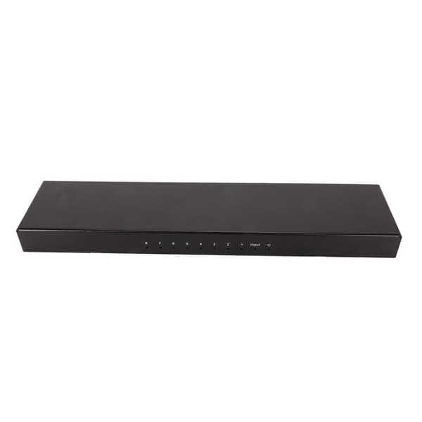 1x8 HD Multimedia Interface Splitter 4K 30Hz 3D 1 in 8 ut HD Multimedia Interface Splitter för TV-projektor 100‑240V EU-kontakt