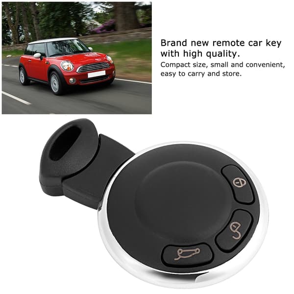 3-knaps fjernbetjent bilnøgle egnet til Mini Cooper 2007 2008 2009 2010 2011 2012 2013 2014 KR55WK4