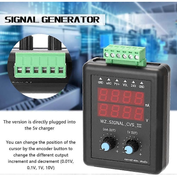 4-20mA Signalgenerator 0-10V 24V Spänningssändare Signalkälla Konstant Strömkälla med Display
