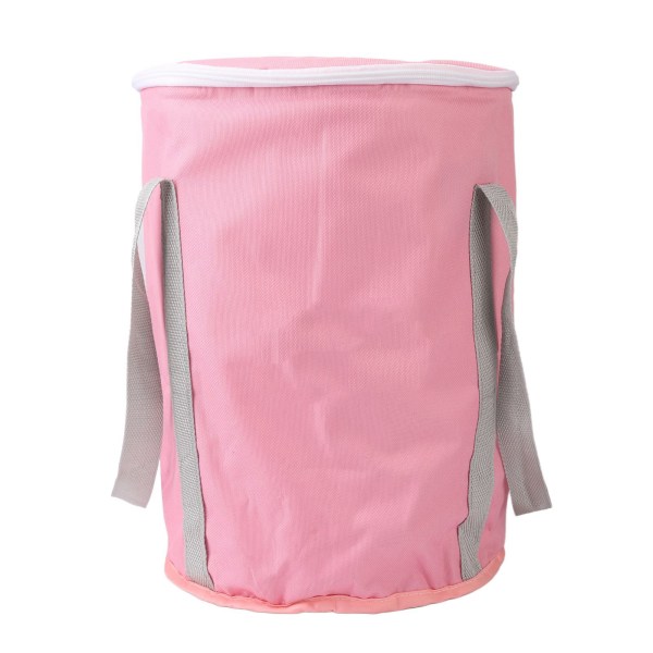 Sammenklappelig fodbadepose 5-lags isoleret vandtæt bærbar rejsefodbadetaske med låg til rejsecamping Pink