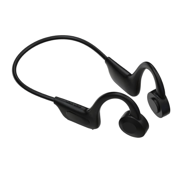 Svarta vattentäta benledningar med trådlösa Bluetooth sporthörlurar