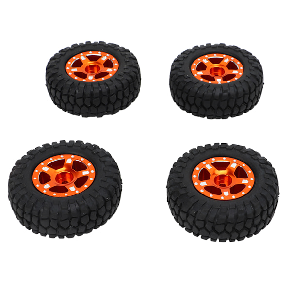 RC-bilhjul og dekk til Axial SCX24 modell 1/24 fjernkontrollbil oppgraderingstilbehør oransje