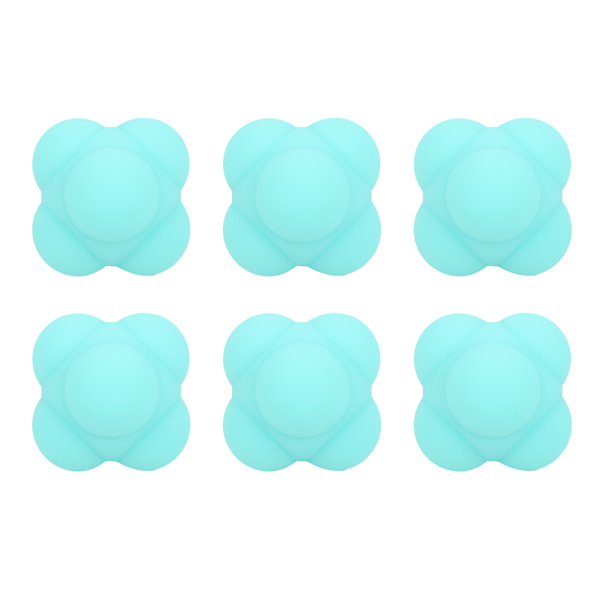6 st Hex Response Silikonboll Snabb Agil Träning Utrustning Känslig Fascia Boll Blå