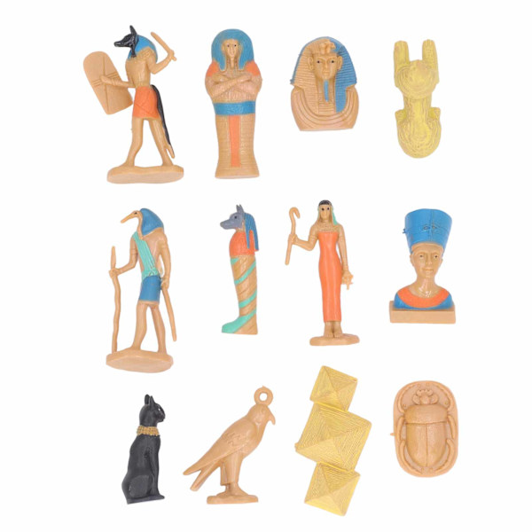 12 st antika egyptiska sfinxfigurer utsökt snidning egyptisk drottningmodell leksak för visning