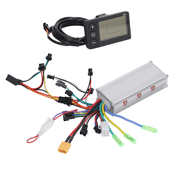 Motor Brushless Controller med S866 LCD Display Panel Kit til Elcykel Scooter 36V 48V 500W 28A