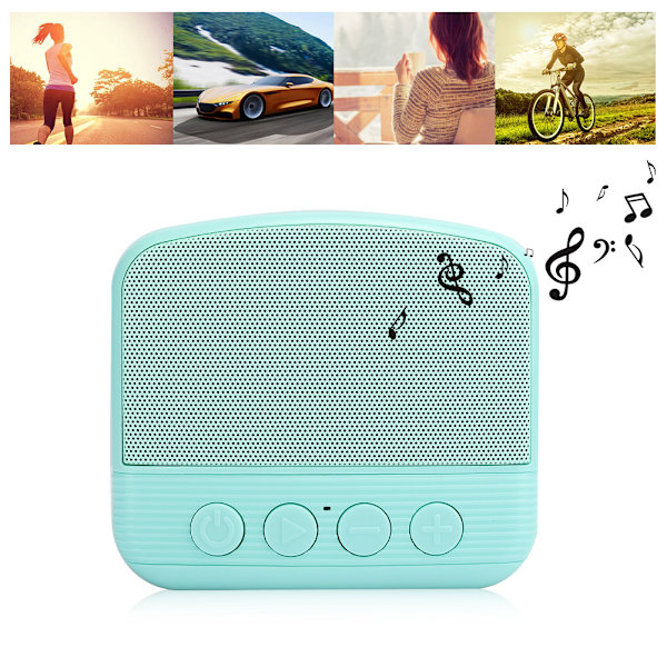Trådlös Bluetooth-ljus liten sprickljudshögtalare bärbar ljudmobiltelefon utomhus mini subwoofergrön