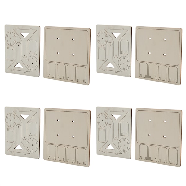4 set trävattenhjul leksaker DIY barn teknik DIY montering pusselmodell