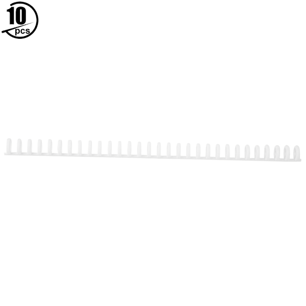 10 kpl 30-reikäinen sidontaliuska, toimistotarvikkeet, ympäristöystävällinen askartelutarvike, paperinsidontaväline, 10 mm, valkoinen, 10 kpl