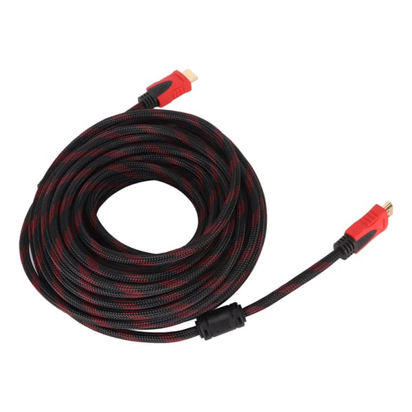 15m HD Multimedia Interface Kabel Fuld HD 1080p Fleksibelt HD Multimediekabel til TV Computerskærm Sort Rød