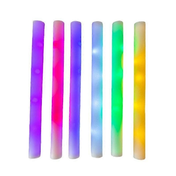SZCZW Set med 5 pinnar (05 stycken - Skum) LED-skumljus med blinkande ljus, disco, festival och presenter
