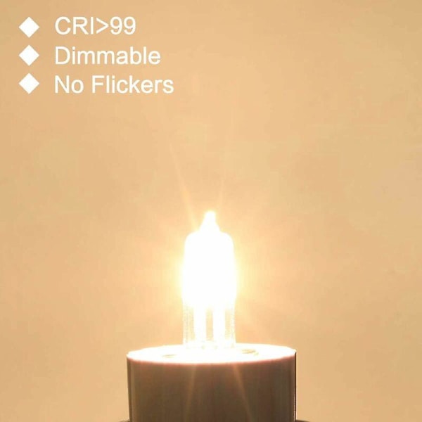 G4 Halogenpærer, G4 Halogen Pin Base Lampe 12V 20W, 2800K Dimbar Varmhvit G4 Klar Kapsel Lampe 20 Pakning