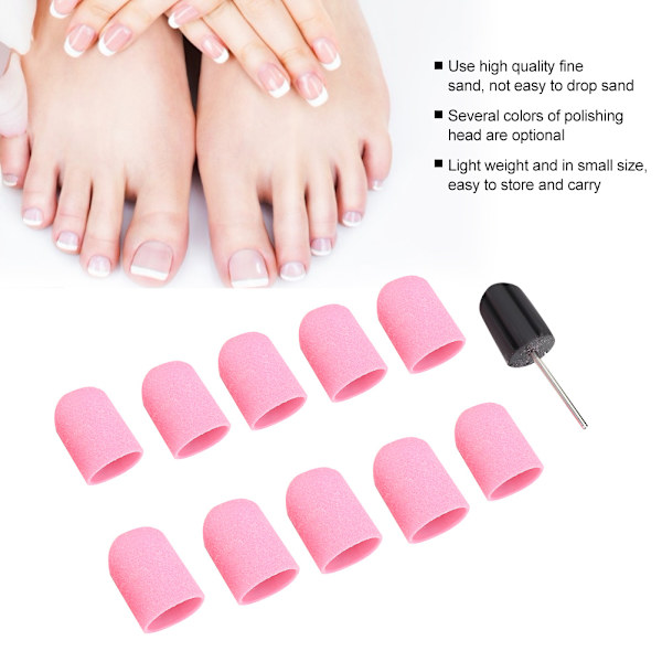 Nail Art-slipebånd Neglepolering Slipehode Sliperinghette 16 x 25 mm (rosa)