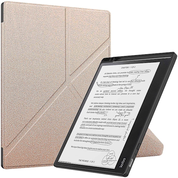 Smart Läderfodral för Kobo Elipsa 2e-B6 Roséguld