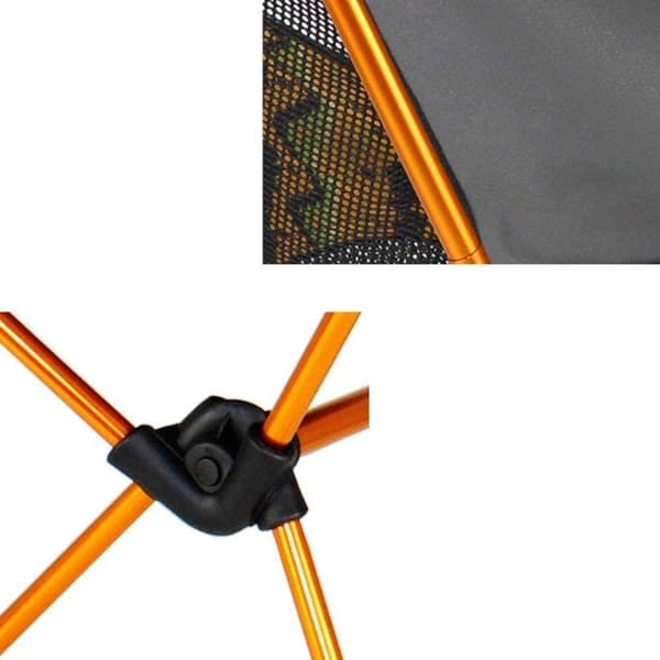 Ultralet foldbar campingstol til udendørs vandreture, grill, picnics (gul)