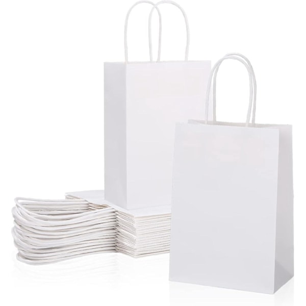 60 kpl Ruskea voimapaperikassi kahvalla, lahjakassit syntymäpäiville, häihin, kiitospäivään, jouluun, juhliin, ruskea 15*8*21CM