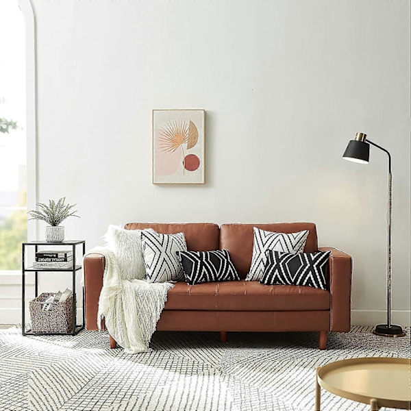 Sett med 2 hvite putetrekk 45 x 45 cm Boho Aztec Polyesterblanding Firkantede Dekorative Pynteputetrekk for Sofa Sjeselong Seng Dekor
