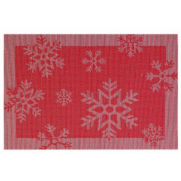 Jacquard Bordstablett Röd Snöflinga