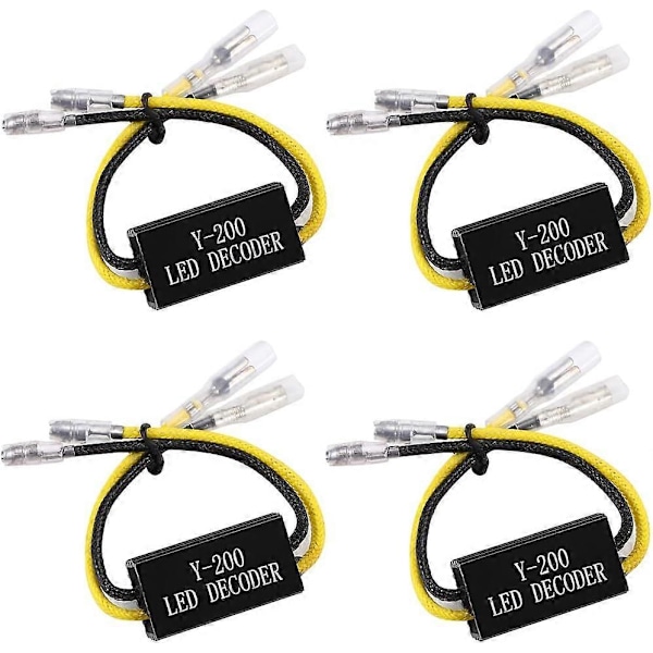 4 stk. 12V Motorcykel LED Effektmodstand Belastningsmodstand Dekodere Blinklys Korrektionscontroller til Motorcykel Scooter