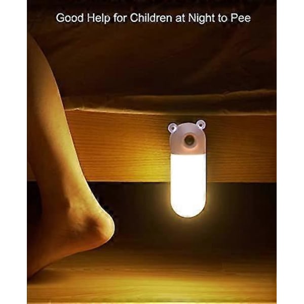 3 Lysstyrke Oppladbar Roterbar Induksjonsnattlampe | Som Lommelykt / Leselys | Barn Baby Eldre Soverom Nattbord Ladeskap Li