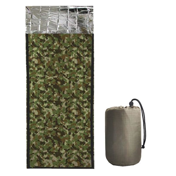 Camouflage Emergency Survival Sovsäck för utomhuscamping och vandring