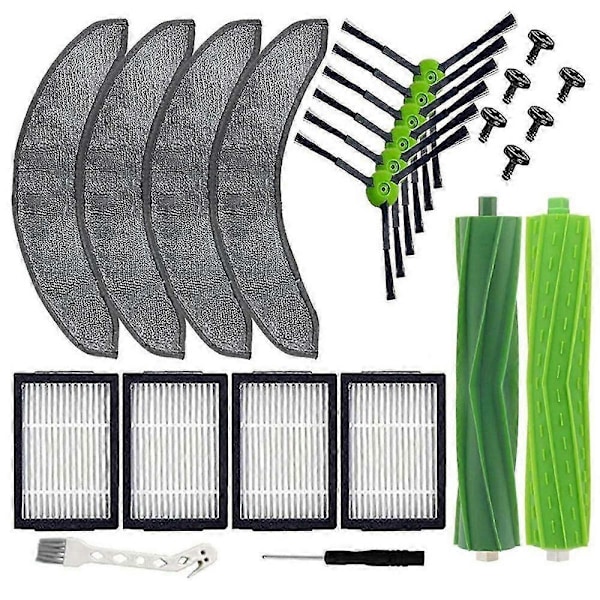 Kompatibel med Combo J7+ J9+ Robotdammsugare Kit Reservdelar Tillbehör Huvudborste Sidoborste Hepa Filter Moppduk Pad