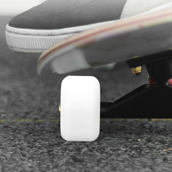 4 ST MS2407 PU Vit 102A/55D Hårdhet Skateboard Dubbel Rocker Wheel Nedfart glidande hjul