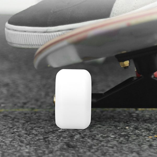 4 STK MS2407 PU Hvid 102A/55D Hårdhed Skateboard Dobbelt Rocker Wheel Downspeed glidehjul