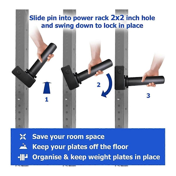 Viktplattshållare för 2x2 tums Power Rack, Power Rack-fäste