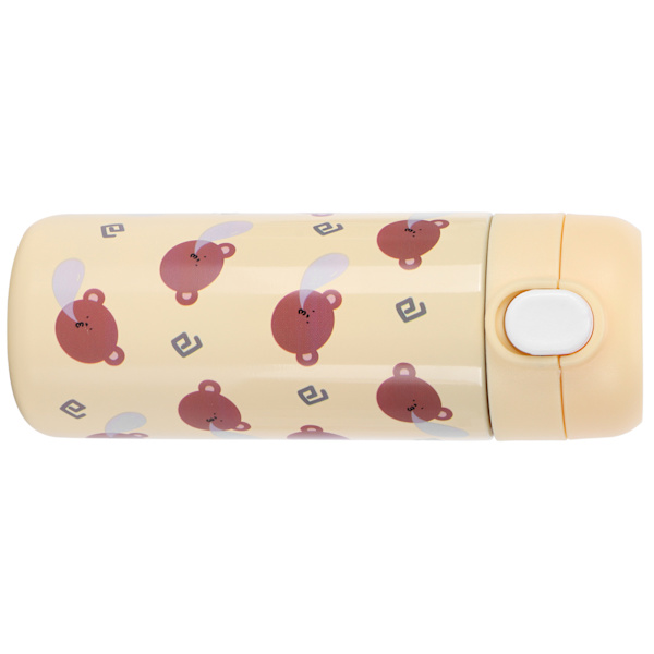 Cartoon Animal Vattenkopp 304 Rostfritt Stål Originalitet Studsa Knapp Mugg för KvinnaGul 350‑500ml