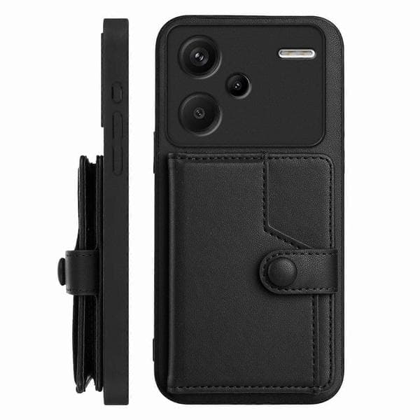 Kompatibel med Xiaomi Redmi Note 13 Pro+ 5G Etui RFID-kortholder Støtte TPU + PU Læder Telefon Bagside
