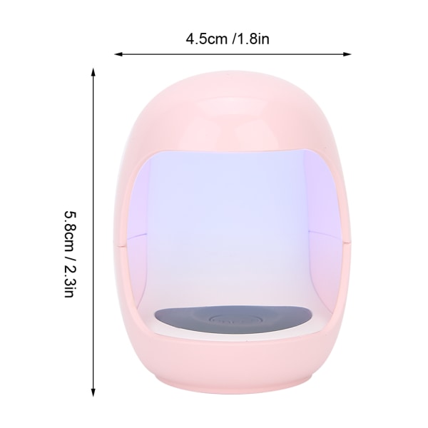 Bærbar UV LED-neglelakktørker - Mini USB Single Finger-herdelampe (rosa)