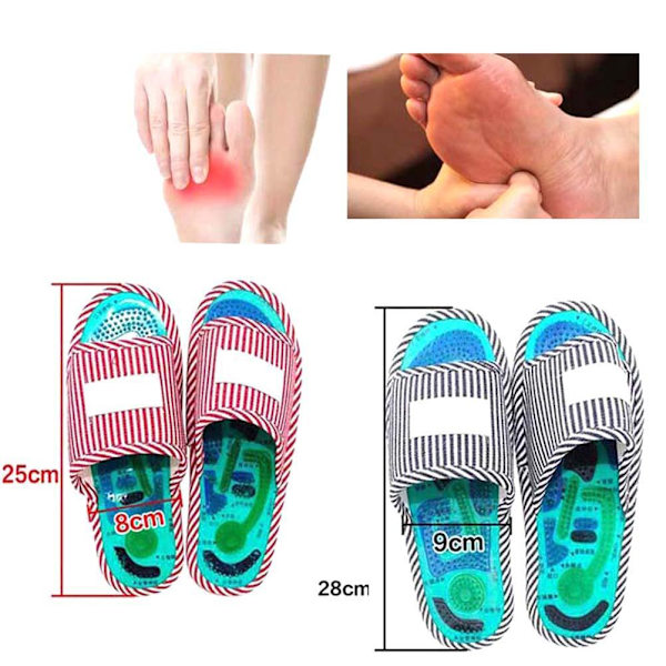 1 Par Akupunktur Massage Tofflor Skor Zonterapi Massage Tofflor Fot Massager Verktyg