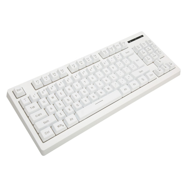 2.4G langaton näppäimistö 87 näppäintä RGB taustavalo 1800mAh akku Office Keyboard for Win 7 for Win 8 White