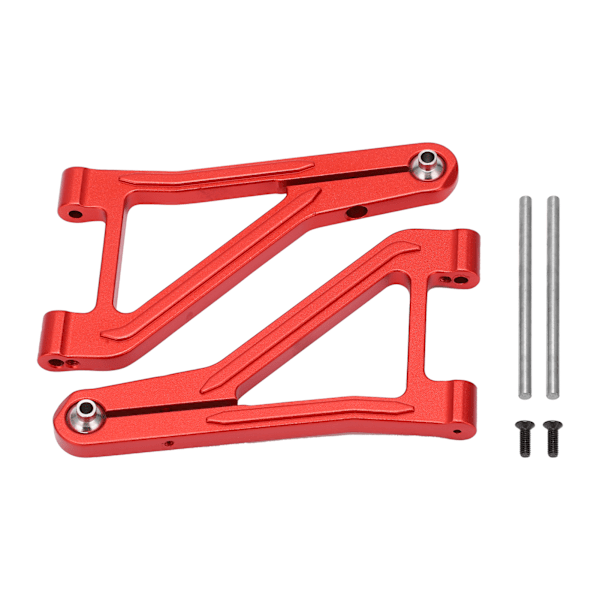 2 st främre övre svingarm i aluminiumlegering, stark, robust, hög draghållfasthet, RC-tillbehör för 1/7 fjärrstyrd bil, röd