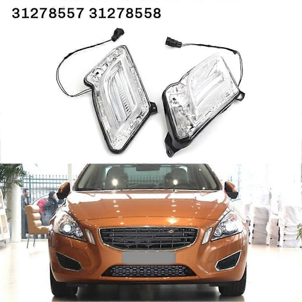 Oikea etummainen päiväajovalo S60 2011-2013 -malleihin, 31278558