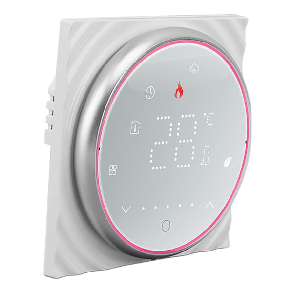 LED Smart Termostat for Vannvarming Programmerbar Termostat Nøyaktig 7-dagers Programmerbar Termostat AC95‑240V Firkantet Base Hvit