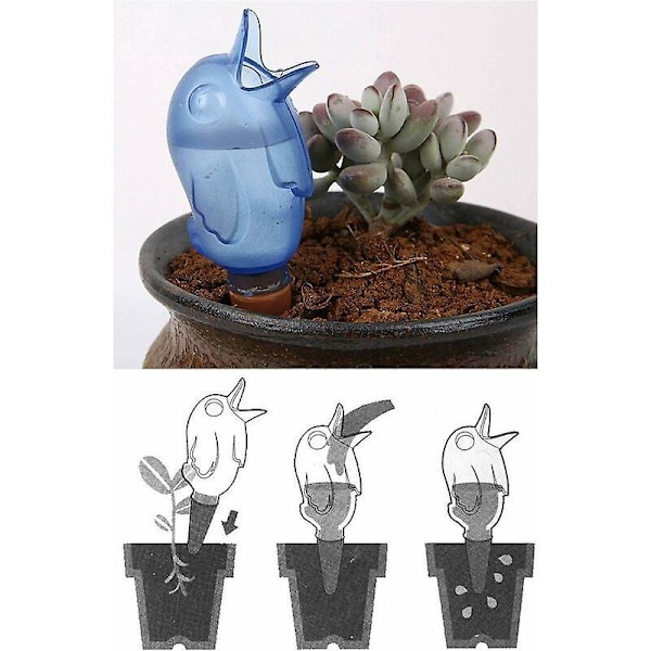 Drypvander Selv Vandende Pæle, Selv Vandende Drypper Fugl, Våd Rod Plantevanding Vandingspigge
