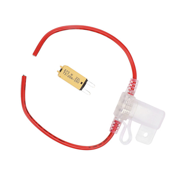 12AWG sikringsholder transparent vandtæt med manuel reset afbryder til bil yacht RV lastbil 32V