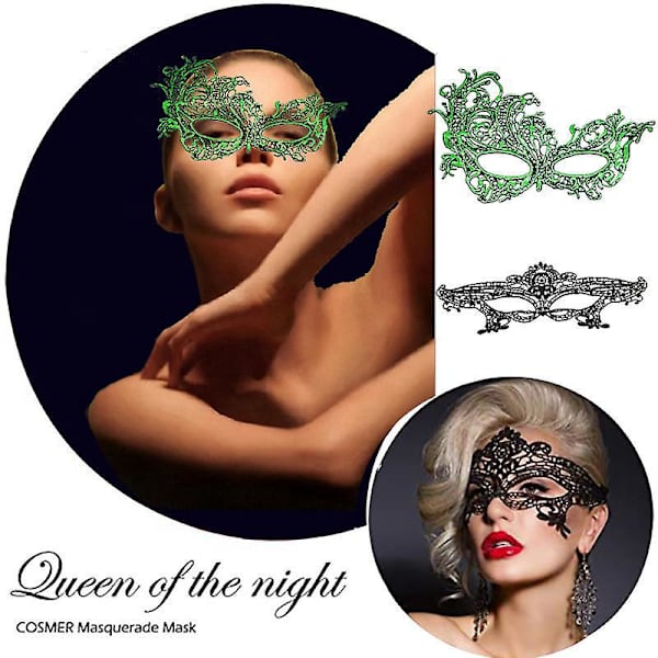 Elegant blonder venetiansk maske-kolleksjon for ball, kostymer og dansefester