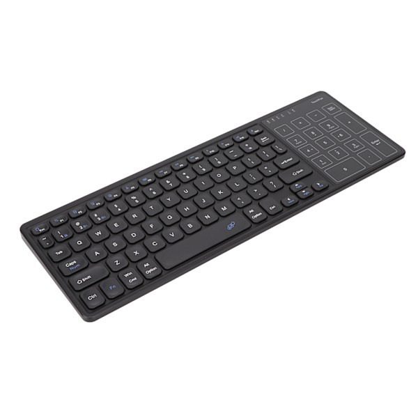 Touchpad Tastatur Numerisk Touchpad 2.4G trådløs USB-mottaker Plug and Play trådløst tastatur med Touchpad Black