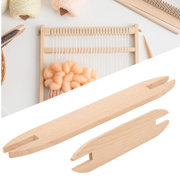 2 st bokträ vävning skyttel DIY tröja halsduk vävning tillbehör