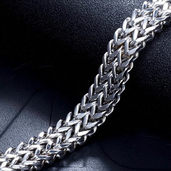 Magnetiskt armband i titanstål med dubbla rader magneter, silver, modernt smycke, present till män, 19 cm/7,48 tum