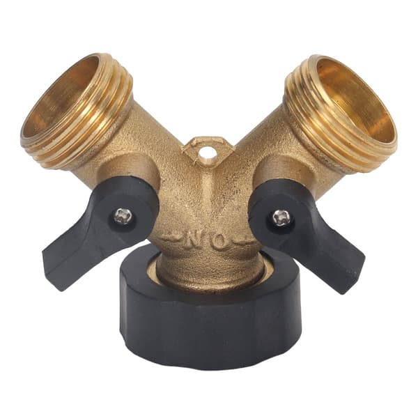 2-veis kuleventil Slitesterk messing plastventilbryter 3/4 tommer gjenge messing slangesplitter for hagevanning