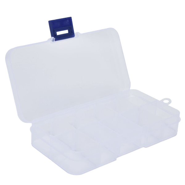 10 kpl 13x7x2,5 cm askartelu säilytysastia läpinäkyvä PP-muovi 10 lokeroa laatikon organizer