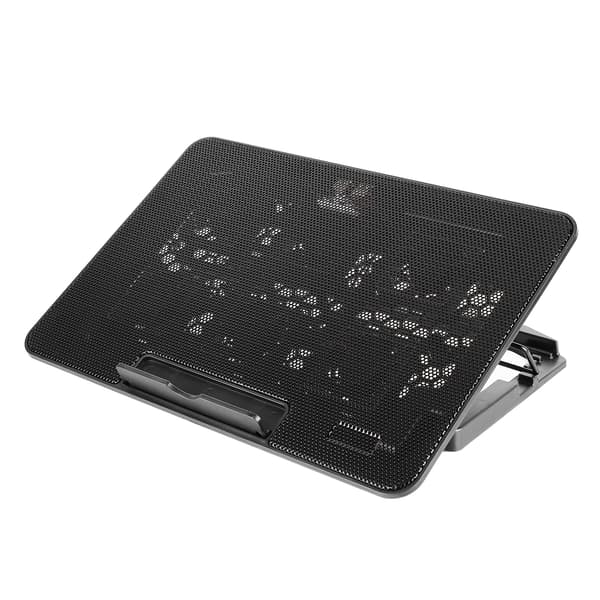 Bærbar kølepude 6 LED-blæsere Stille design USB-forbindelse Justerbar bærbar køler til 15,6 tommer eller mindre pc
