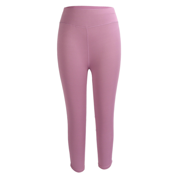 Pustende, kortere sportsleggings med rumpeheis, elastisk, høy midje, leggings for kvinner